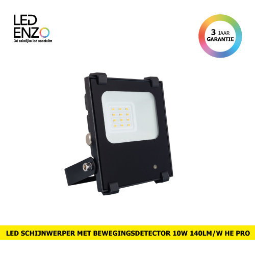 LED Schijnwerper HE Pro met regelbare bewegingsdetector 140lm/W 10W 