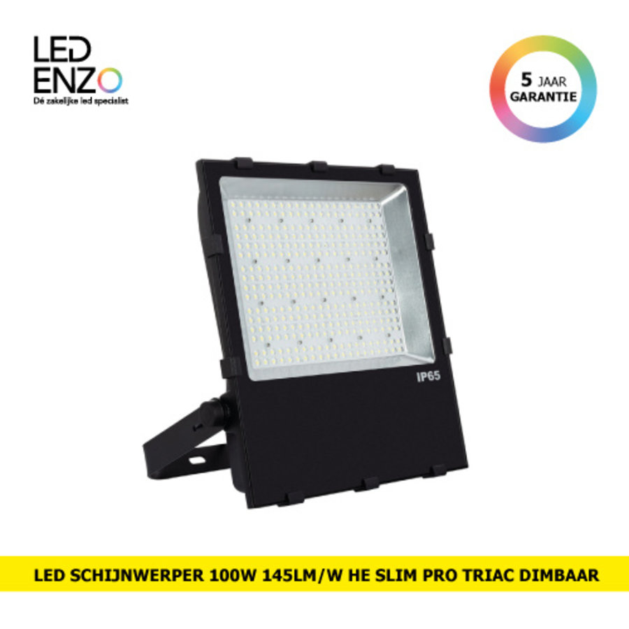 LED Schijnwerper 100W 145lm/W HE Slim Pro dimbaar Triac-1