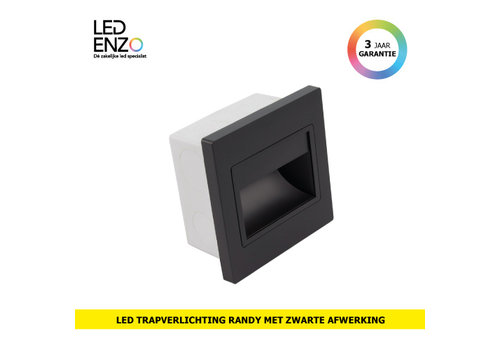 Trapverlichting Randy LED Zwart, 1,5W 