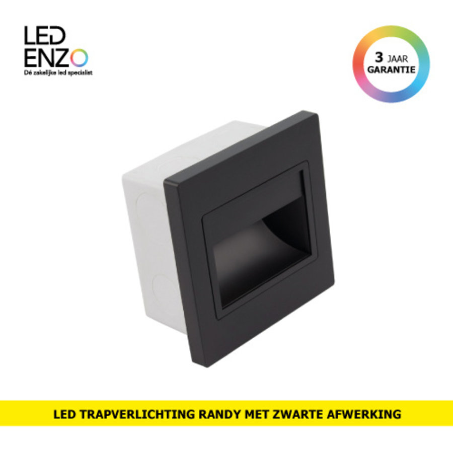Trapverlichting Randy LED Zwart, 1,5W-1