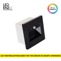 thumb-Trapverlichting Randy LED met sensor, zwart-1