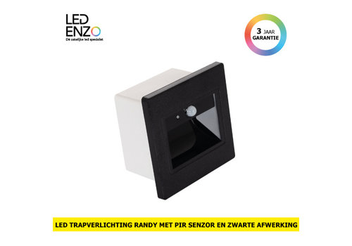 Trapverlichting Randy LED met bewegingsensor, zwart 