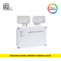 Noodverlichting TwinSpot Vierkant LED 6W