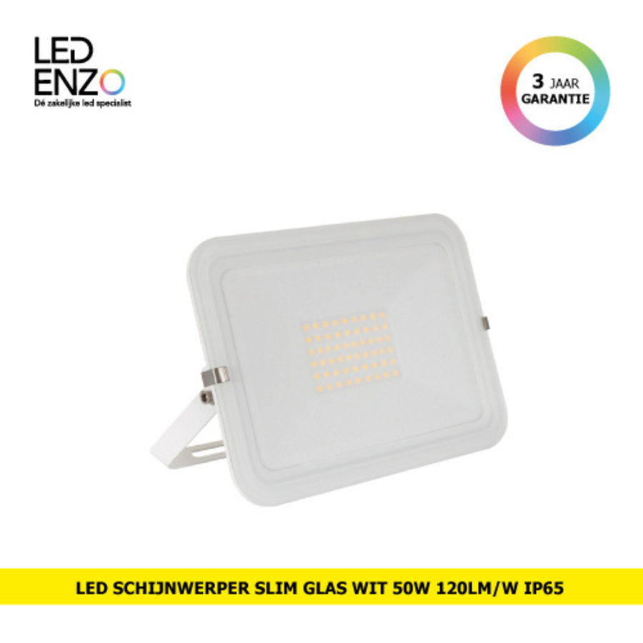 LED Schijnwerper Slim glas Wit 50W 120lm/W IP65-1