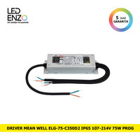 LED Driver 107-214V 75W IP65 (programmeerbaar) MEAN WELL ELG-75-C350D2
