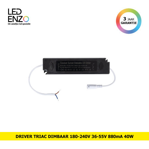 LED Driver Dimbaar 180-240V Uitgang 36-55V 880mA 40W met Jack aansluiting 