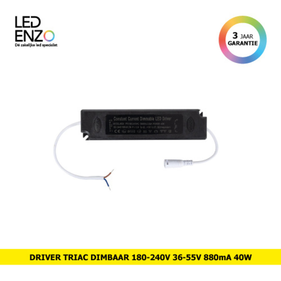 LED Driver Dimbaar 180-240V Uitgang 36-55V 880mA 40W met Jack aansluiting-1