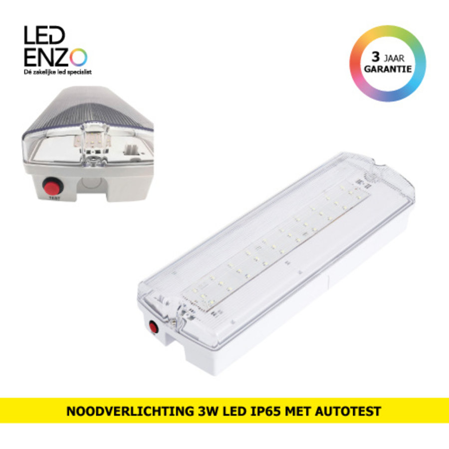 LED Noodverlichting 3W IP65 met Autotest-1