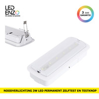 thumb-LED Noodverlichting 3W + plafondkit, permanent / niet-permanent met zelftest en testknop-1
