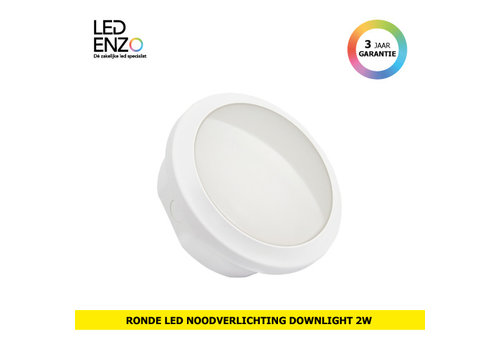 LED Noodverlichting Downlight Rond 2W IP65 