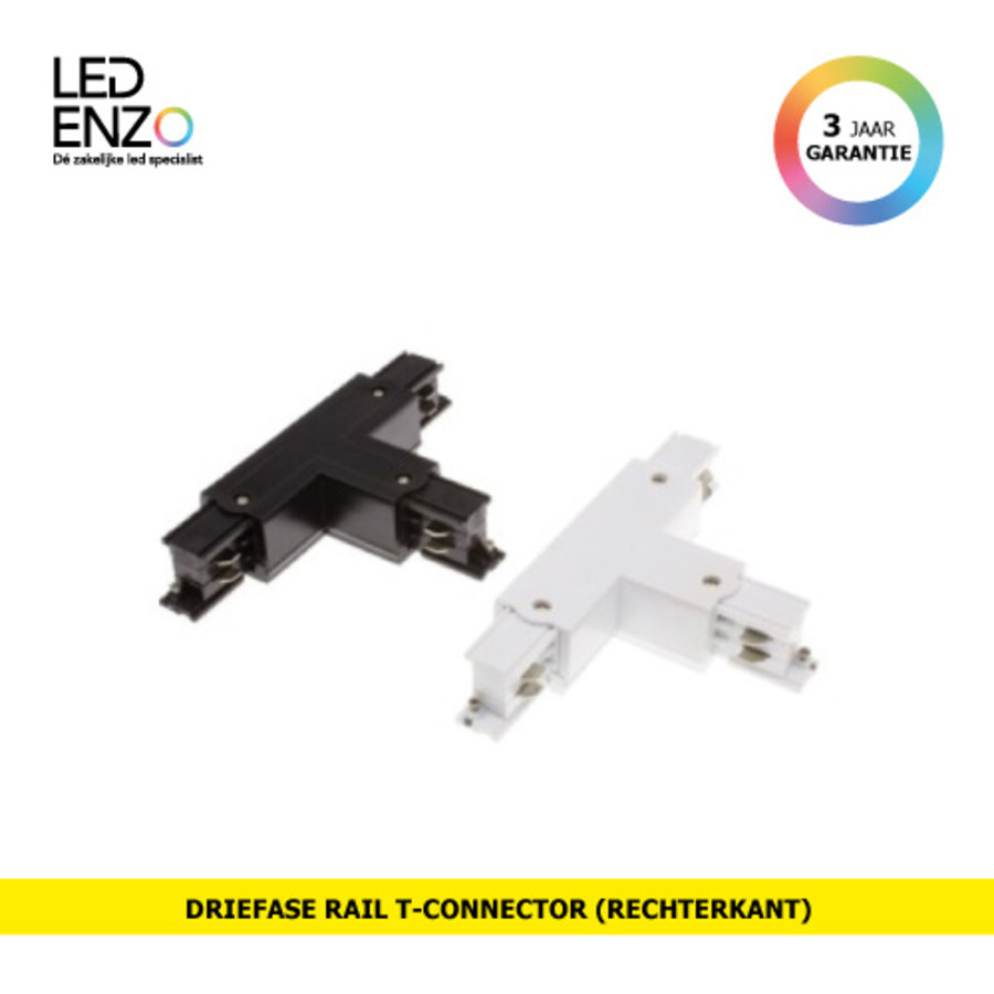 T Connector Rechterzijde voor Driefase rail-2