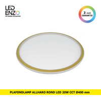 thumb-Plafondlamp Allharo Rond LED 30W Selecteerbare CCT Ø400 mm-1
