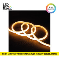 thumb-LED Strip Neon rond Flexibel 360 220V AC 120 LED/m  Warm Wit-1
