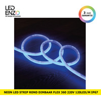 thumb-LED Strip Neon rond Flexibel 360 220V AC 120 LED/m Blauw-1