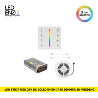 thumb-LED Strip RGB 24V DC 60LED/m 5m RGB IP20 met Touch Dimmer Mechanisme en Voeding-2
