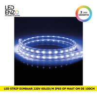 thumb-LED Strip, dimbaar 220V AC, 60 LED/m Blauw op maat 100cm-1