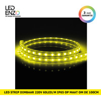 thumb-LED Strip, dimbaar 220V AC, 60 LED/m Geel op maat 100cm-1