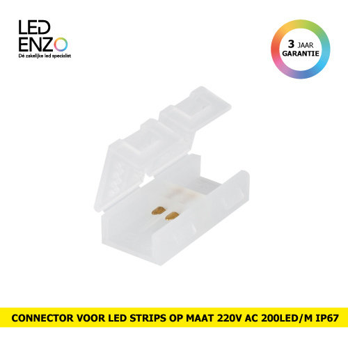Connector voor Led Strips op Maat 220V AC 100 LED/m IP67 per 10 verpakt 