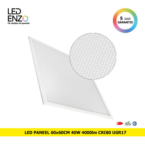 LED Paneel 60x60cm 40W 4000lm UGR17 