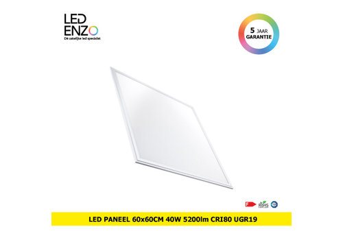 LED Paneel 60x60cm 40W 5200lm High Lumen UGR19 