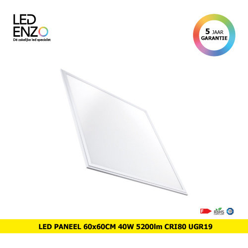 LED Paneel 60x60cm 40W 5200lm High Lumen UGR19 