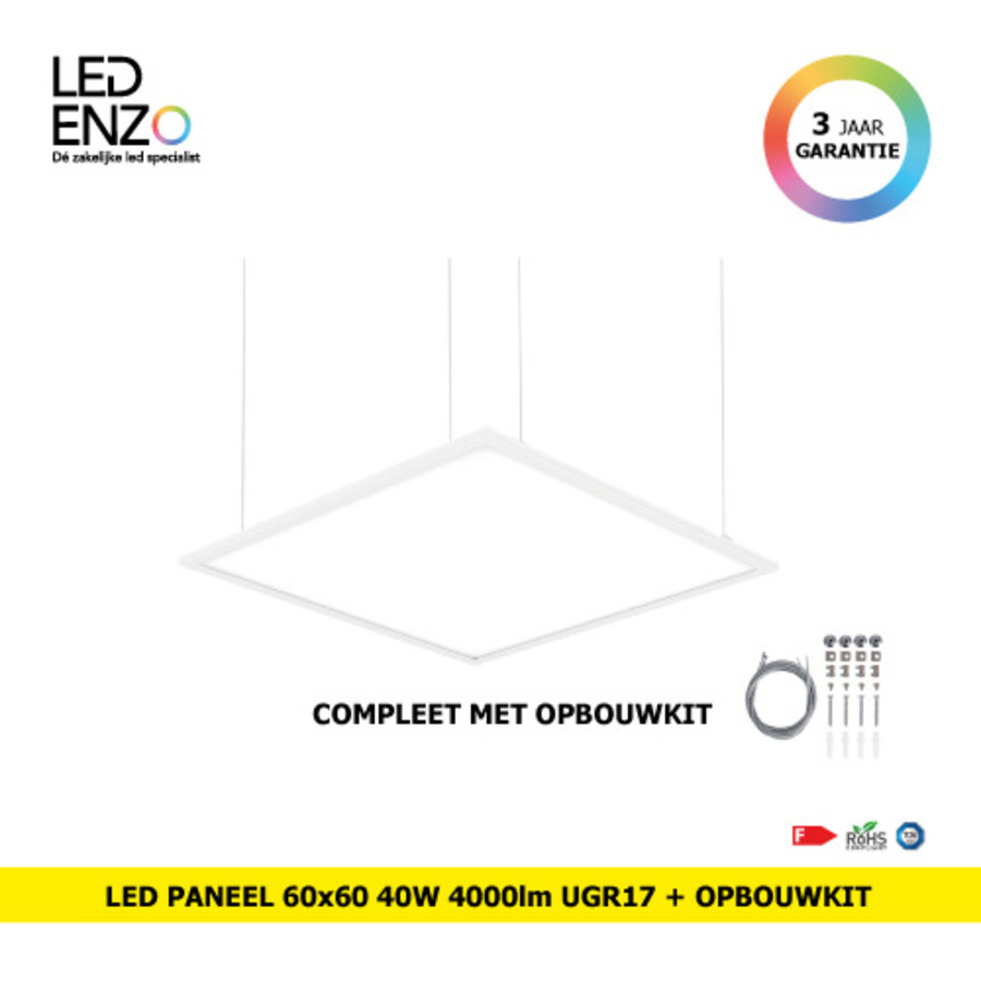 LED Paneel 60x60cm 4000lm LIFUD + Ophangkit 40W-1