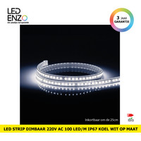 thumb-LED Strip Dimbaar 220V AC 100 LED/m Koel Wit IP67 Op maat om de 25 cm-1