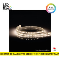 thumb-LED Strip Dimbaar 220V AC 100 LED/m Helder Wit IP67 Op maat om de 25 cm-1