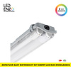 LEDENZO LED Armatuur Waterdicht Slim Kit met twee 600mm LED-buis met enkelzijdige aansluiting 18W