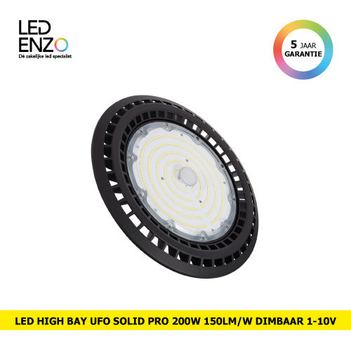 LED High Bay LED UFO Solid PRO 200W 150lm/W LIFUD Dimbaar 1-10V 