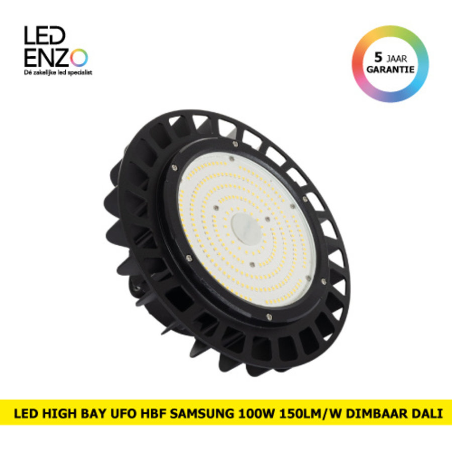 LED High Bay LED UFO HBF SAMSUNG 100W 150lm/W 35-60-90º LIFUD Dimbaar No Flicker DALI-1
