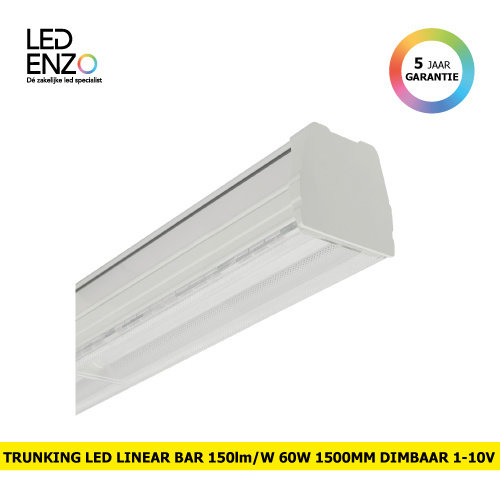 Trunking LED Lineair Bar 60W 1500mm 150lm/W  dimbaar 1-10V 