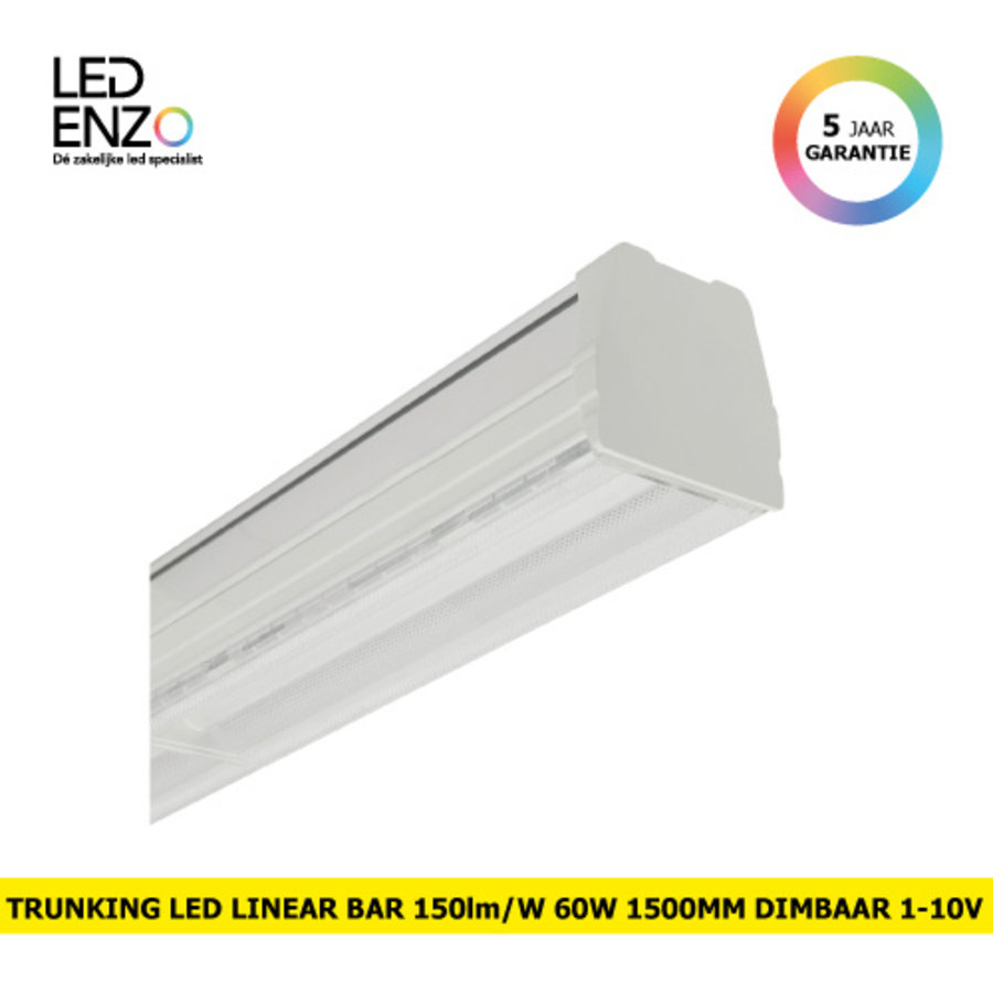 Trunking LED Lineair Bar 60W 1500mm 150lm/W  dimbaar 1-10V-1