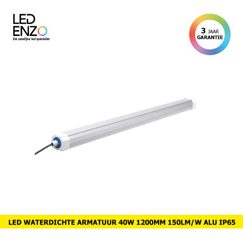 Waterdichte Armatuur LED 40W 120cm 150lm/W Aluminium IP65 