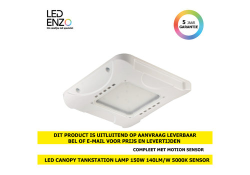 Gewend aan verbergen ornament LED Schijnwerper Canopy speciaal voor Tankstations 150W dimbaar - Led Enzo