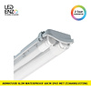 LED Armatuur Waterproof voor twee 600mm PC/PC LED-buizen met een zijaansluiting