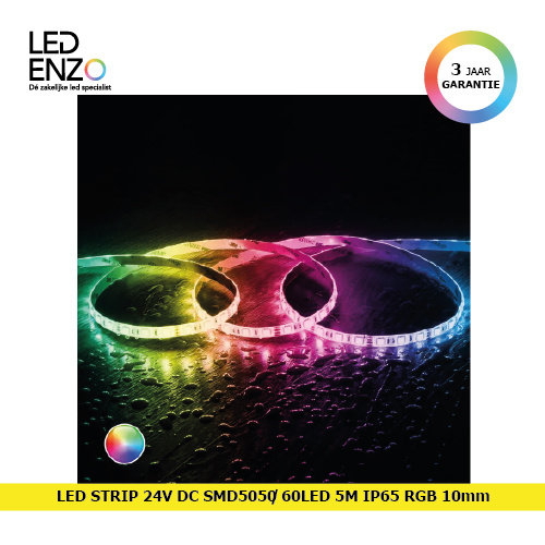 LED Strip RGB 24V DC SMD5050 60LED/m 5m IP65 