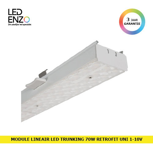 Trunking  LED  Lineair Module70W 160lm/w Retrofit Universal System Pull&Push Dimmable 1-10V 
