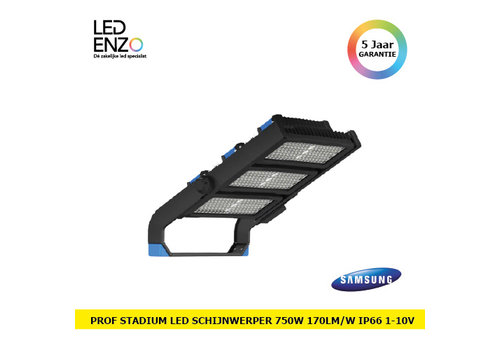 LED Stadion Schijnwerper PRO 750W 170lm/W IP66 SAMSUNG INVENTRONICS Dimbaar 1-10 V 