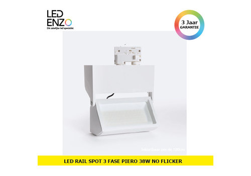 Rail Spot LED 3-Fase Piero 38W No Flicker 