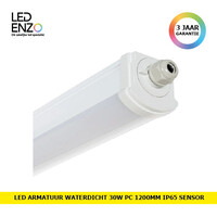 thumb-LED Armatuur waterdicht 30W PC 1200mm IP65 Geïntegreerd met Bewegingssensor-1