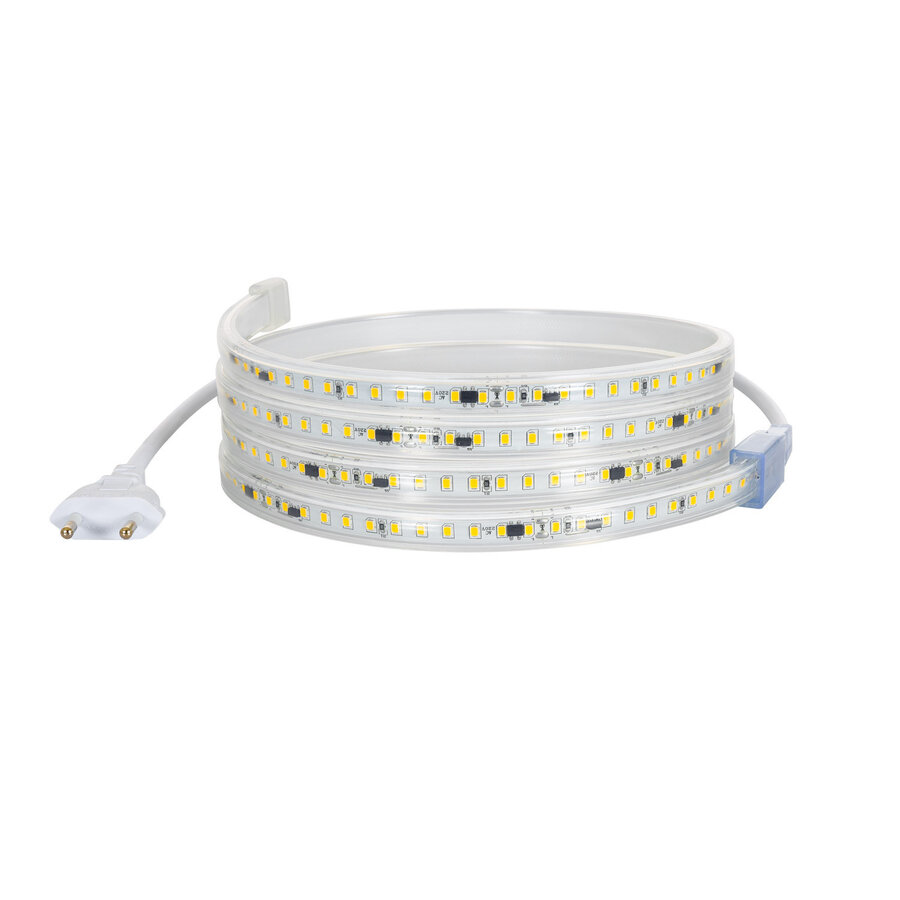 LED Strip Zelfregulerend Dimbaar 220V AC 120 LED/m Koel wit IP65 in te korten om de 10 cm Breedte 14mm - Copy-2