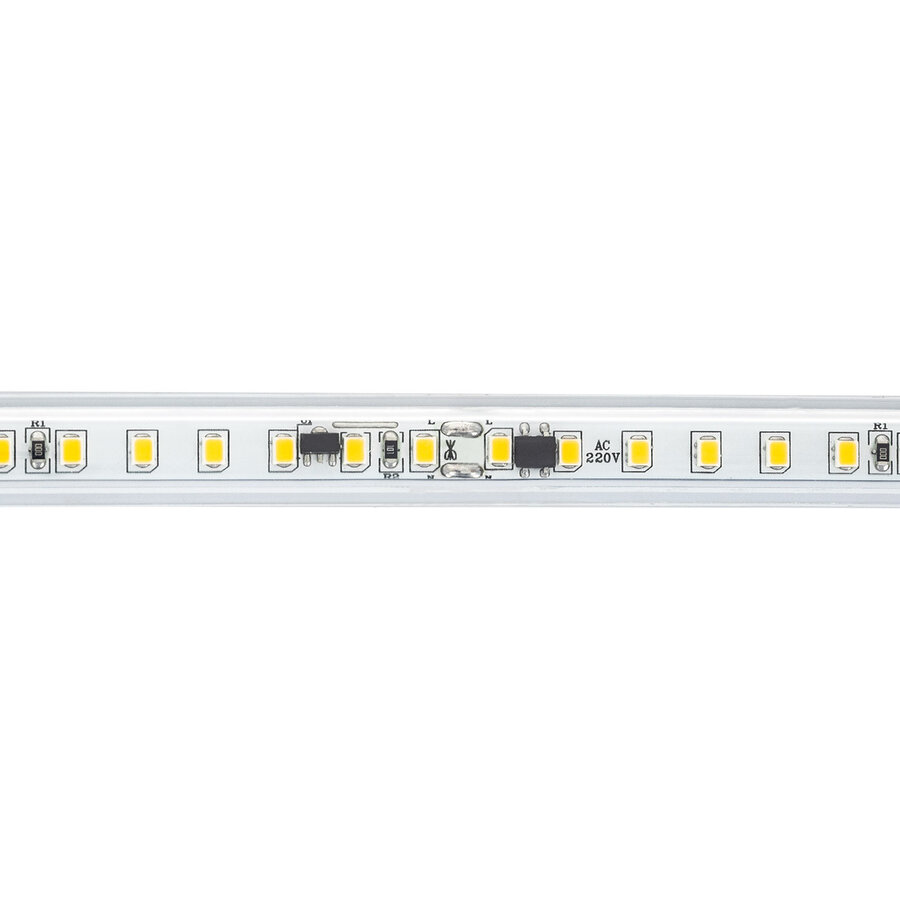 LED Strip Zelfregulerend Dimbaar 220V AC 120 LED/m Koel wit IP65 in te korten om de 10 cm Breedte 14mm - Copy-5