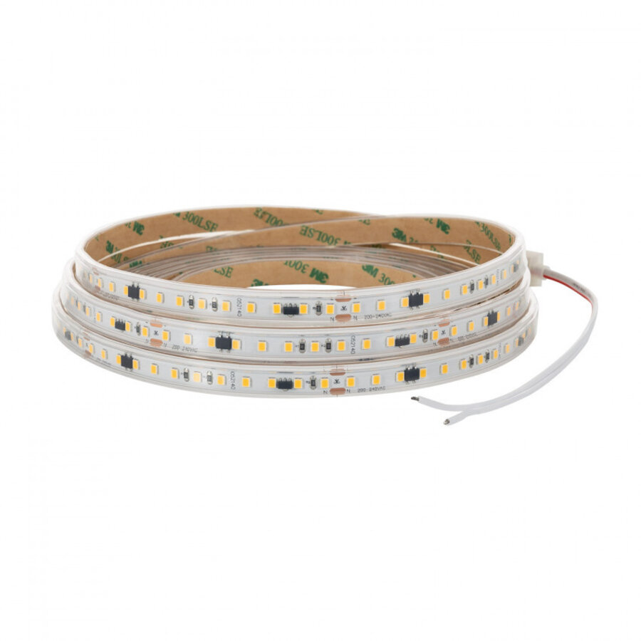 LED Strip Dimbaar Zelfregulerend 220V AC 120 LED/m Helder wit IP65 High Lumen in te korten om de 10 cm Breedte 12mm-2