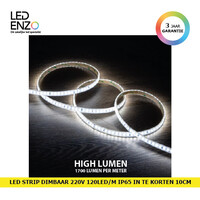 thumb-LED Strip Dimbaar Zelfregulerend 220V AC 120 LED/m Koel wit IP65 High Lumen in te korten om de 10 cm Breedte 12mm-1