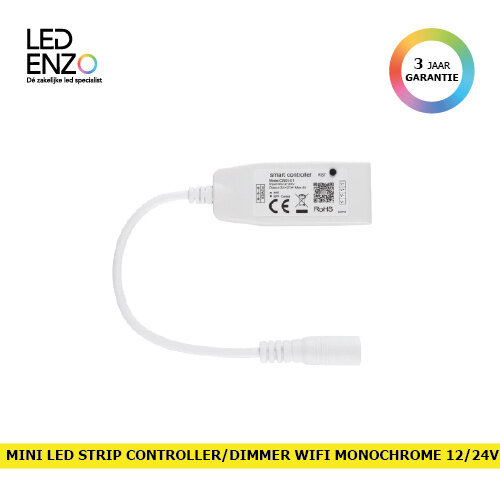 LED Strip Controller/Dimmer Mini WIFI SMART Monochroom 12/24V 