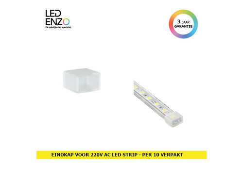 Eindkapje voor 220V AC LED strip - per 10 stuks 