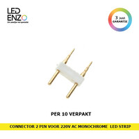 thumb-2 PIN connector voor een 220V monochroom SMD5050 LED strip - Per 10 verpakt-1