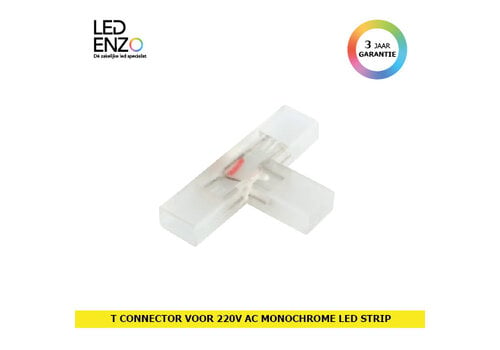 T connector voor monochroom SMD5050 220V AC LED strips 