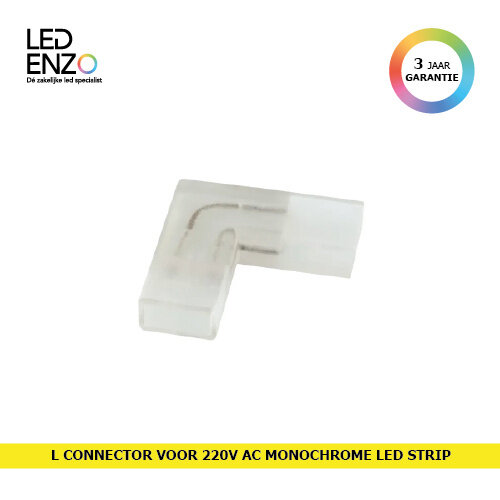 L connector voor monochroom SMD5050 220V AC LED strips 